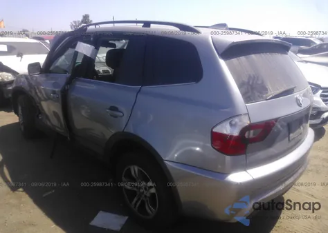 2006 BMW X3 3.0I z USA, uszkodzony, nr VIN WBXPA93486WD34304